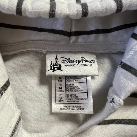 Vintage Y2K Disney World Striped Themepark Lounge Pink Hoodie Sweatshirt Small - Picture 3 of 5
